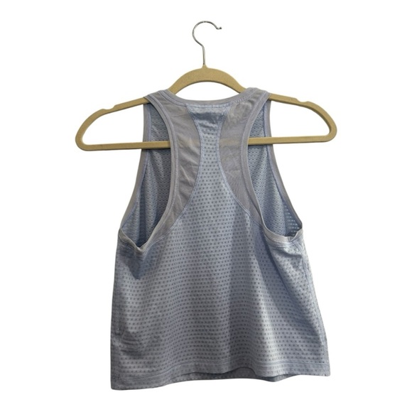 Athleta Chi Dot Mesh Cropped Athetic Workout Tank Top Periwinkle Blue Size XXS - Picture 4 of 5